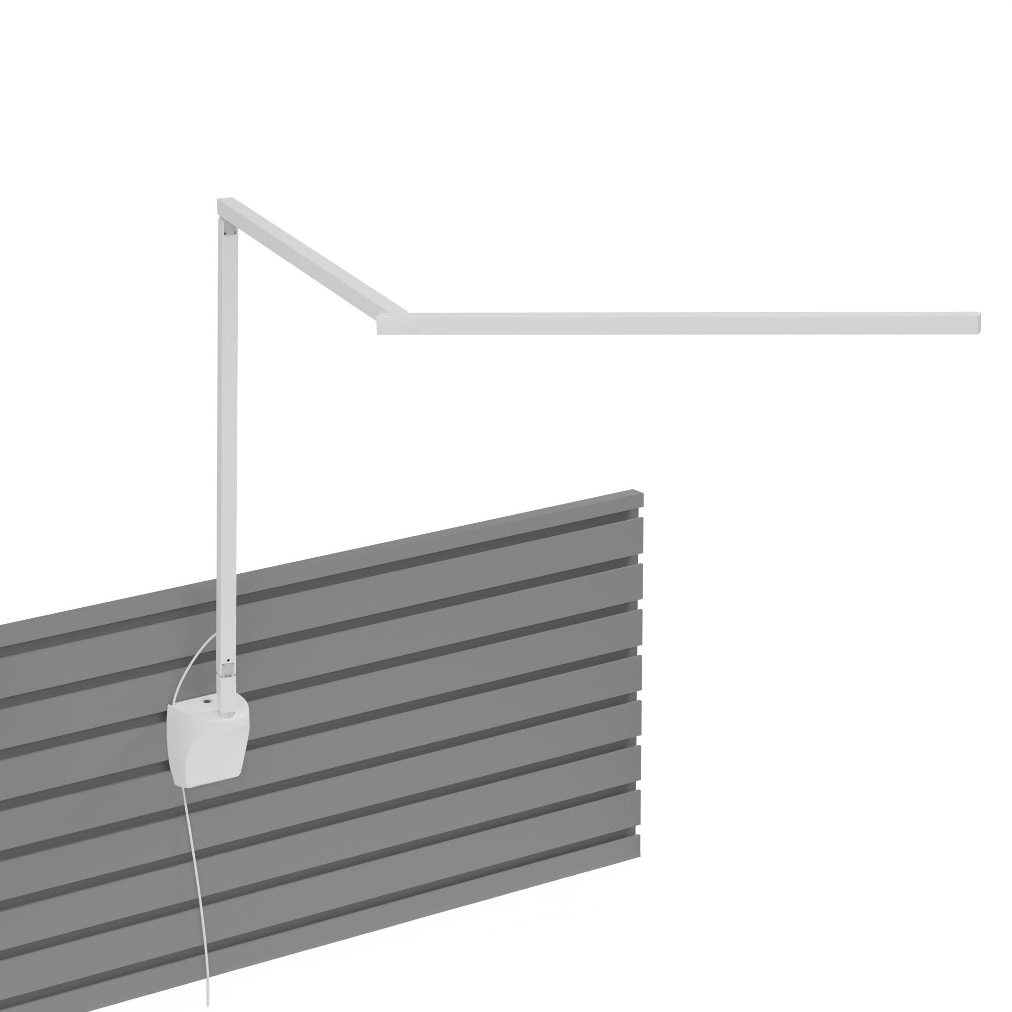Z-Bar Gen 4 Slatwall Mount Desk Lamp Wall Light in Matte White